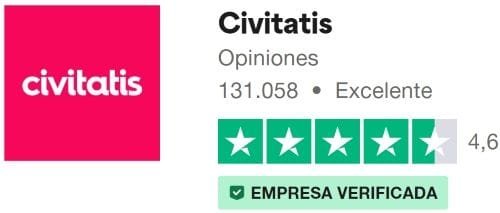 Valoraciones de Civitatis en Trustpilot sobre el tour de Egipto de 8 días