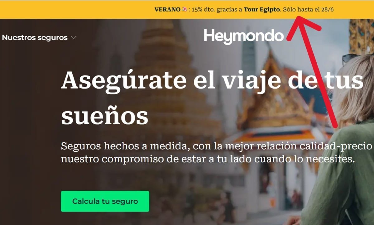 Promoción de verano Heymondo para Egipto